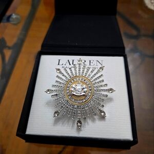 Crystal Ralph Lauren brooch
